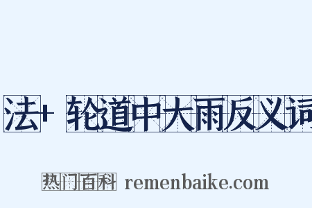 法+轮道中大雨反义词是什么意思的图片